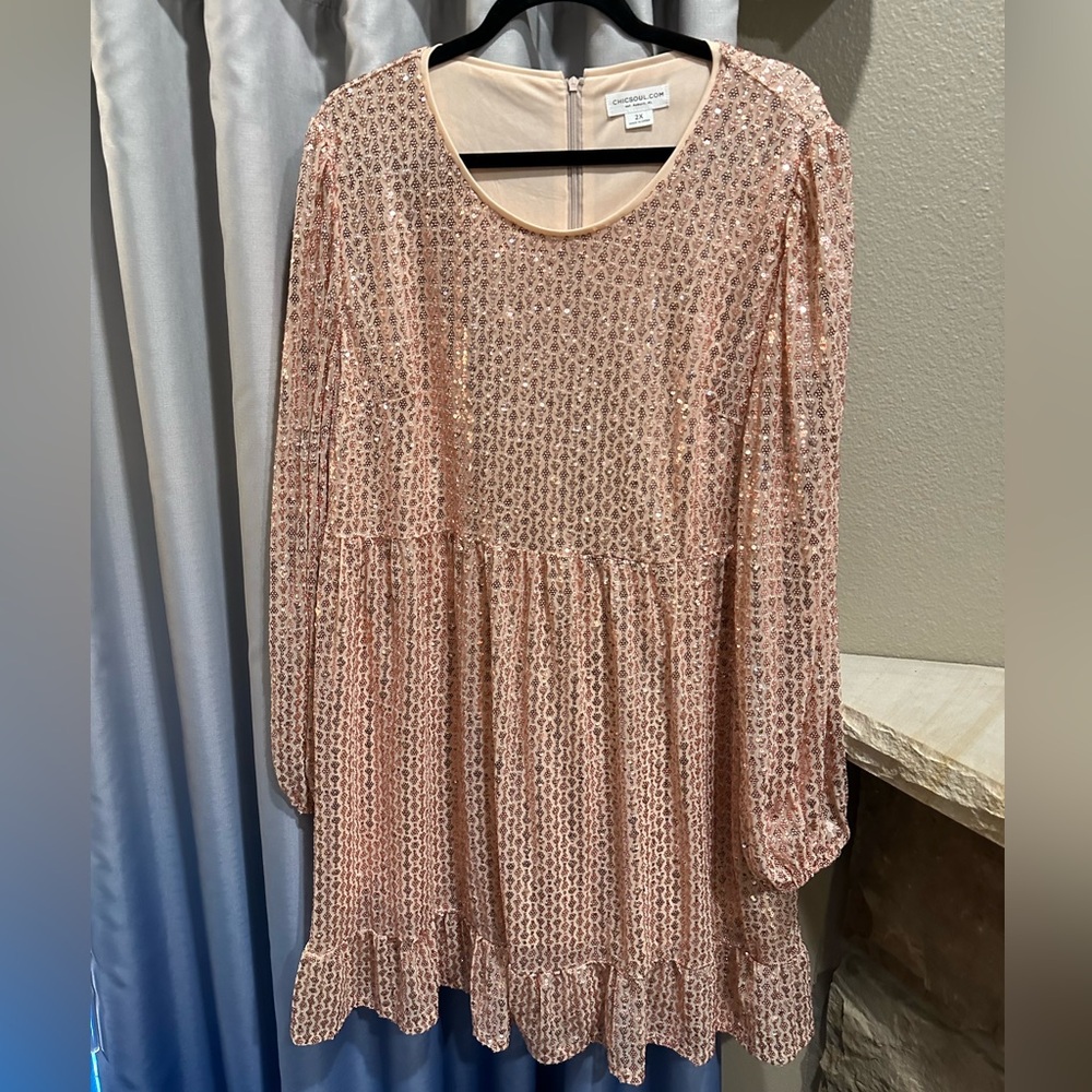 Chic Soul “That Dazzling Glow Dress” 2x NWOT